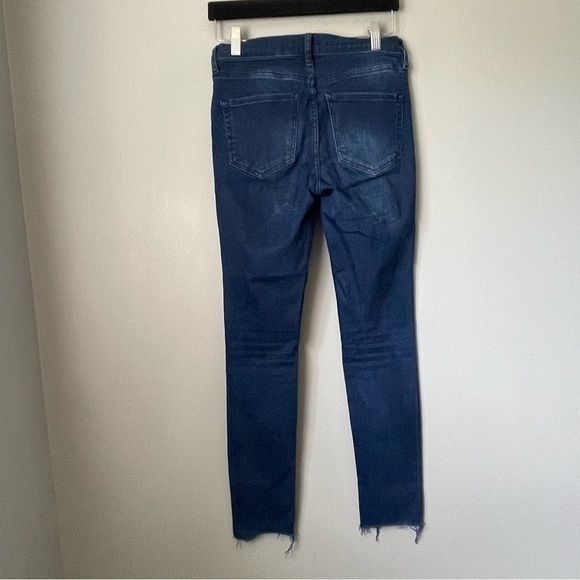 Free People Reagan Button Fly Jeans Size 26 Raw Hem Skinny Distressed - Picture 6 of 7